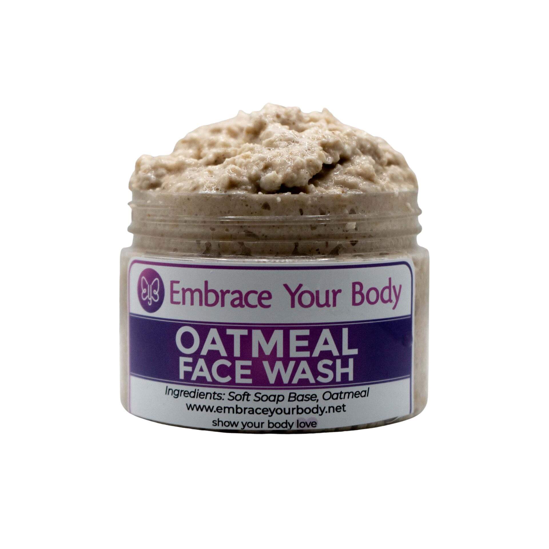 Oatmeal & Black Soap Facial Wash – Natural Cleanser - Embrace your body LLC