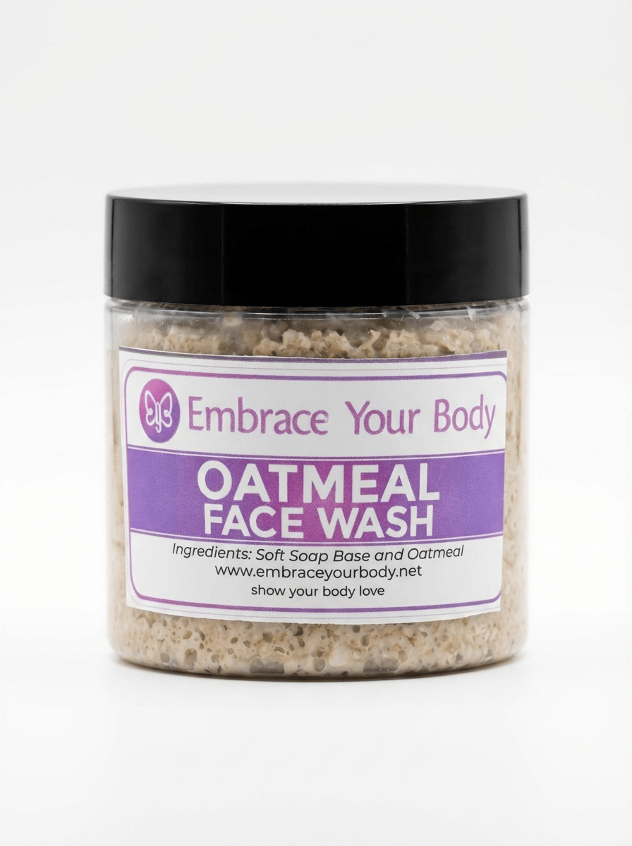 Oatmeal & Black Soap Facial Wash – Natural Cleanser - Embrace your body LLC